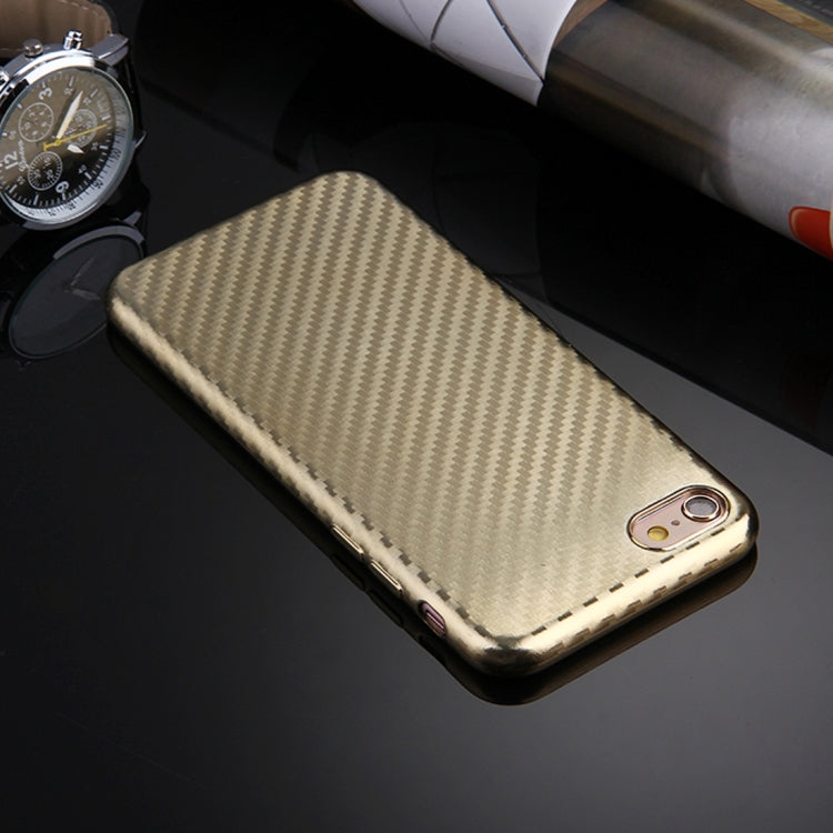 For iPhone 6 Plus & 6s Plus Artistic Carbon Fibre Texture Soft TPU Protective Case Back Cover
