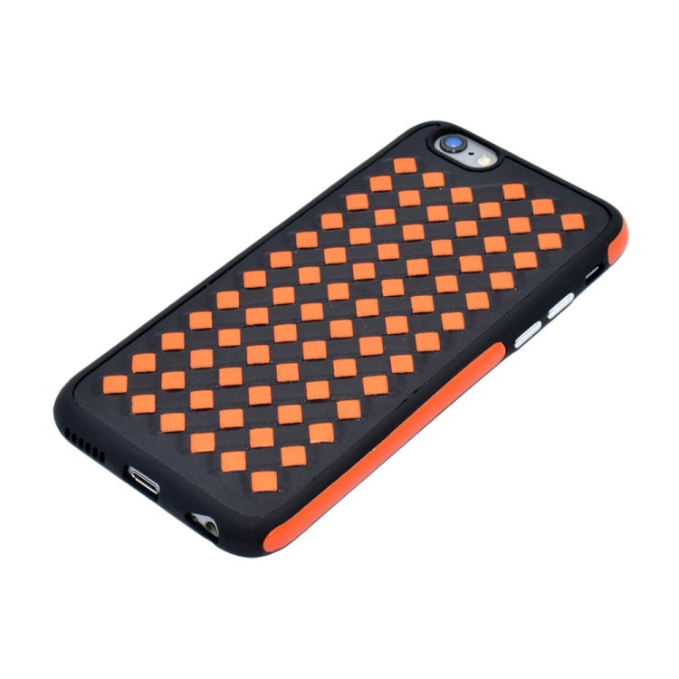 For iPhone 6 Plus & 6s Plus Diamond Knit Texture TPU Paste Skin Protective Case