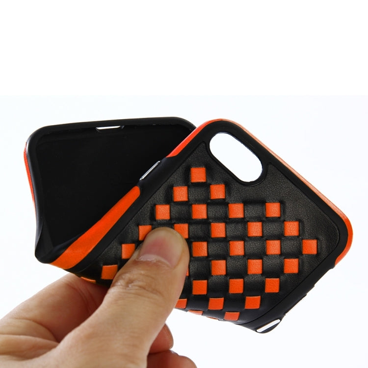For iPhone 6 Plus & 6s Plus Diamond Knit Texture TPU Paste Skin Protective Case