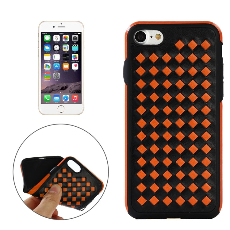 For iPhone 6 Plus & 6s Plus Diamond Knit Texture TPU Paste Skin Protective Case