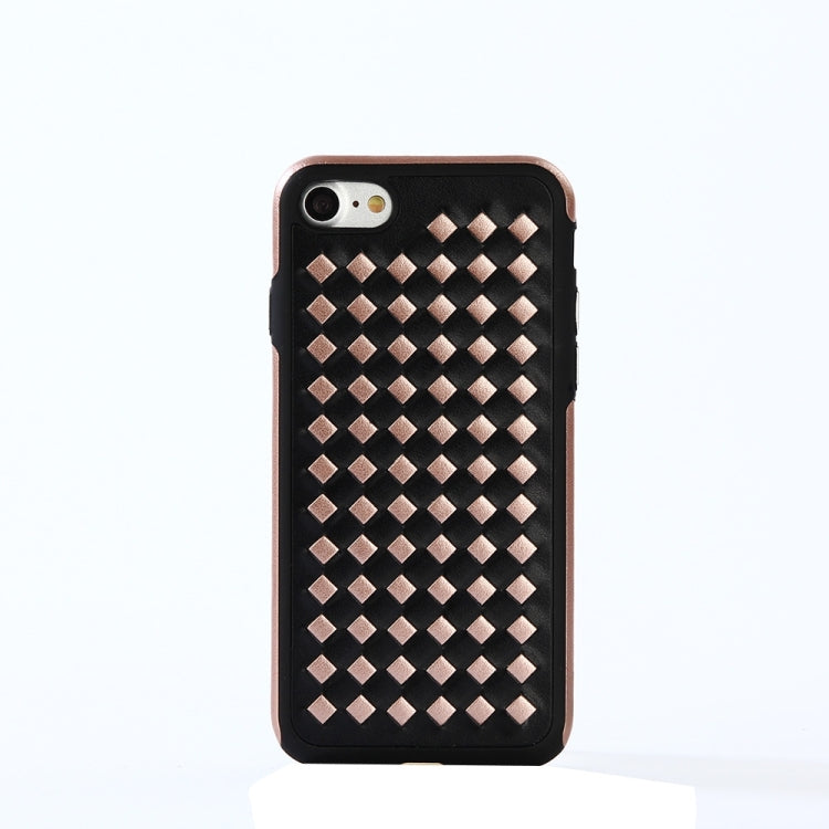 For iPhone 6 Plus & 6s Plus Diamond Knit Texture TPU Paste Skin Protective Case