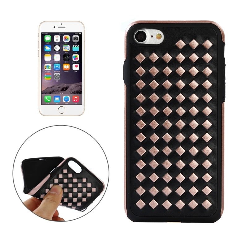 For iPhone 6 Plus & 6s Plus Diamond Knit Texture TPU Paste Skin Protective Case