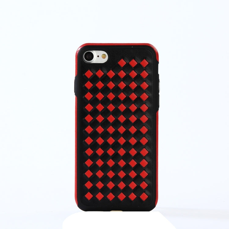For iPhone 6 Plus & 6s Plus Diamond Knit Texture TPU Paste Skin Protective Case