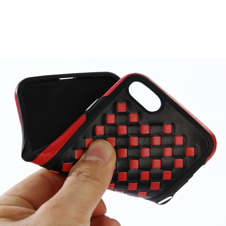 For iPhone 6 Plus & 6s Plus Diamond Knit Texture TPU Paste Skin Protective Case