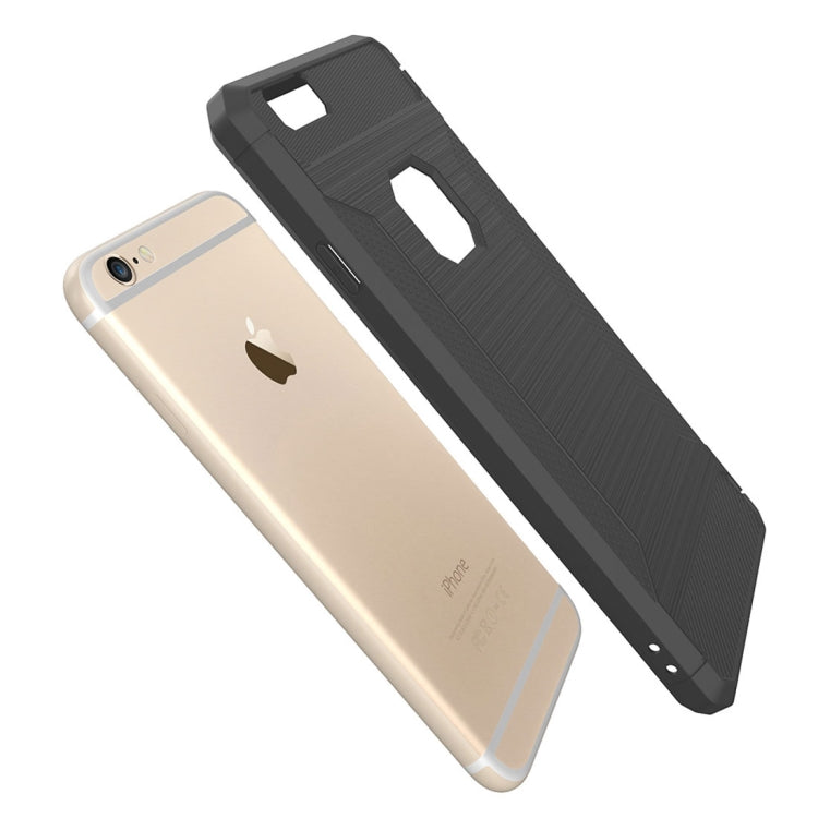 For iPhone 6 Plus & 6s Plus Brushed Texture TPU Anti-slip Soft Protective Case