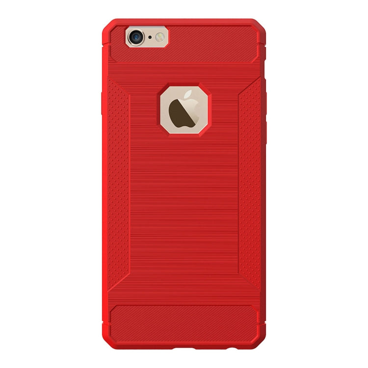 For iPhone 6 Plus & 6s Plus Brushed Texture TPU Anti-slip Soft Protective Case