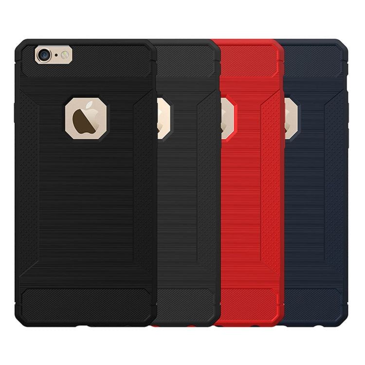 For iPhone 6 Plus & 6s Plus Brushed Texture TPU Anti-slip Soft Protective Case