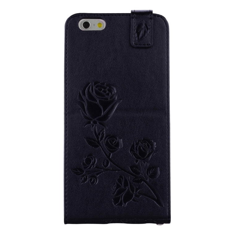 For iPhone 6 Plus & 6s Plus Roses Pressed Flowers Pattern Vertical Flip Leather Case with Card Slot & Lanyard