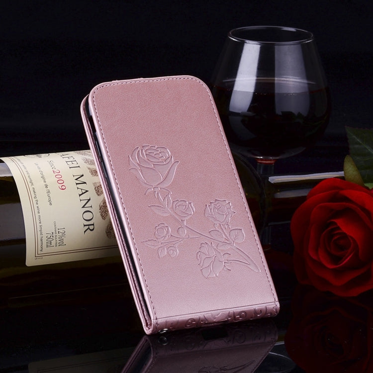 For iPhone 6 Plus & 6s Plus Roses Pressed Flowers Pattern Vertical Flip Leather Case with Card Slot & Lanyard