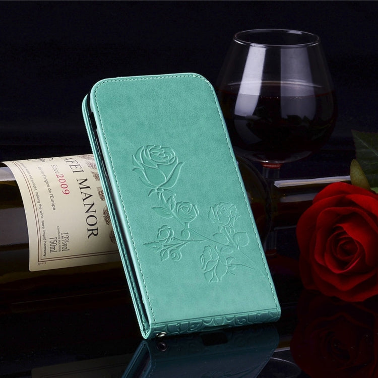 For iPhone 6 Plus & 6s Plus Roses Pressed Flowers Pattern Vertical Flip Leather Case with Card Slot & Lanyard