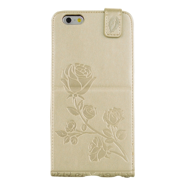 For iPhone 6 Plus & 6s Plus Roses Pressed Flowers Pattern Vertical Flip Leather Case with Card Slot & Lanyard