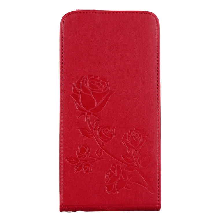 For iPhone 6 Plus & 6s Plus Roses Pressed Flowers Pattern Vertical Flip Leather Case with Card Slot & Lanyard