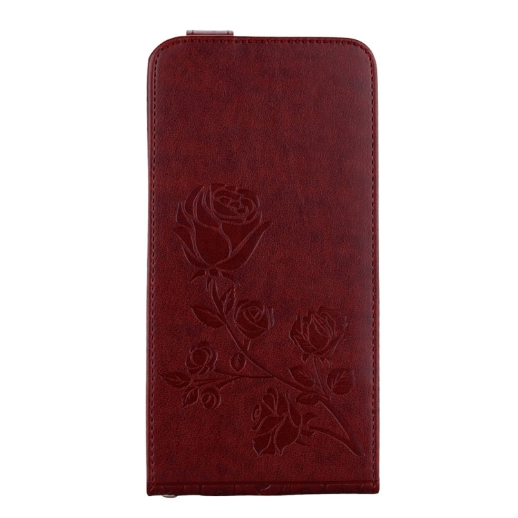 For iPhone 6 Plus & 6s Plus Roses Pressed Flowers Pattern Vertical Flip Leather Case with Card Slot & Lanyard