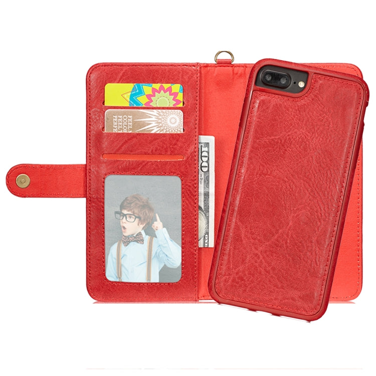 For iPhone 6 Plus & 6s Plus PU Detachable Horizontal Flip Protective Leather Case with Card Slots & Wallet & Photo Frame