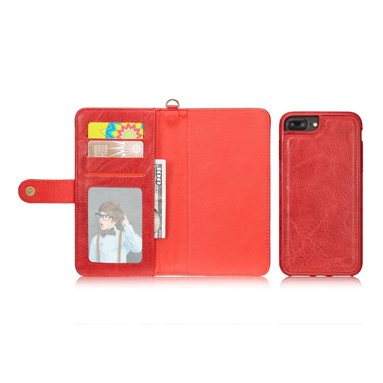 For iPhone 6 Plus & 6s Plus PU Detachable Horizontal Flip Protective Leather Case with Card Slots & Wallet & Photo Frame