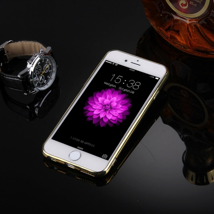 For iPhone 6 Plus & 6s Plus Diamond Encrusted Electroplating Mirror Protective Cover Case with Hidden Ring Holder