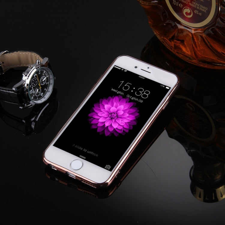 For iPhone 6 Plus & 6s Plus Diamond Encrusted Electroplating Mirror Protective Cover Case with Hidden Ring Holder