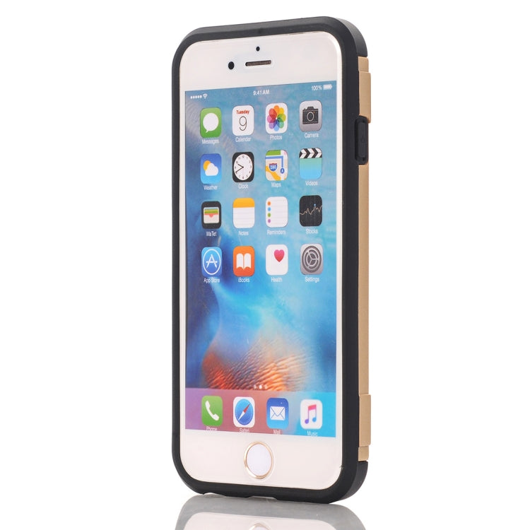 For iPhone 6 Plus & 6s Plus TPU + PC Shockproof Protective Back Cover Case with Holder & Card Slots