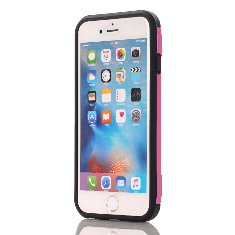 For iPhone 6 Plus & 6s Plus TPU + PC Shockproof Protective Back Cover Case with Holder & Card Slots