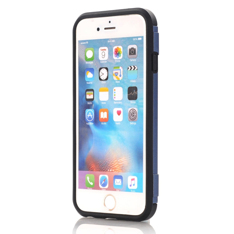 For iPhone 6 Plus & 6s Plus TPU + PC Shockproof Protective Back Cover Case with Holder & Card Slots