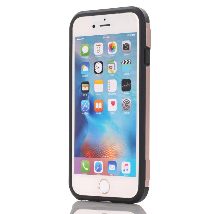 For iPhone 6 Plus & 6s Plus TPU + PC Shockproof Protective Back Cover Case with Holder & Card Slots
