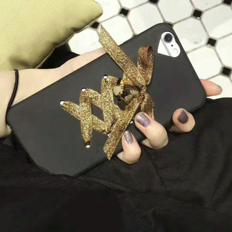 For iPhone 6 Plus & 6s Plus Bell and Bowknot Full Coverage Silicone Protective Back Cover Case