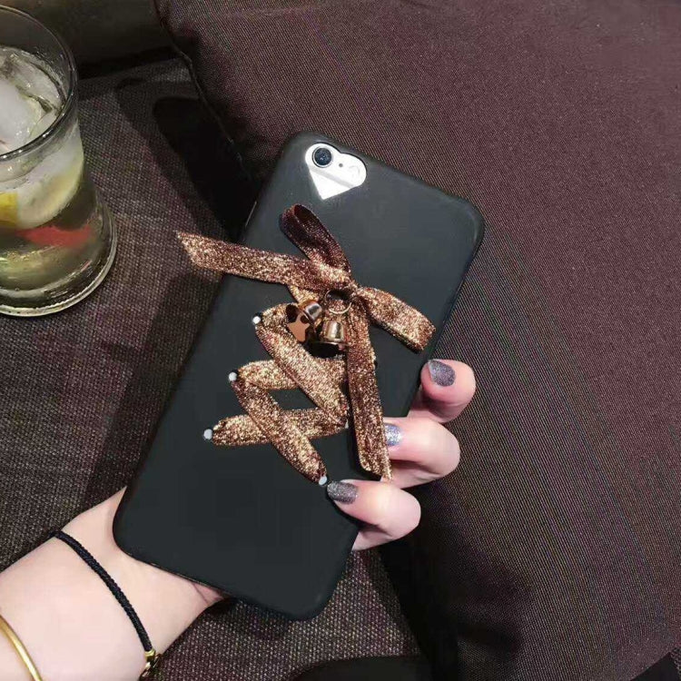 For iPhone 6 Plus & 6s Plus Bell and Bowknot Full Coverage Silicone Protective Back Cover Case
