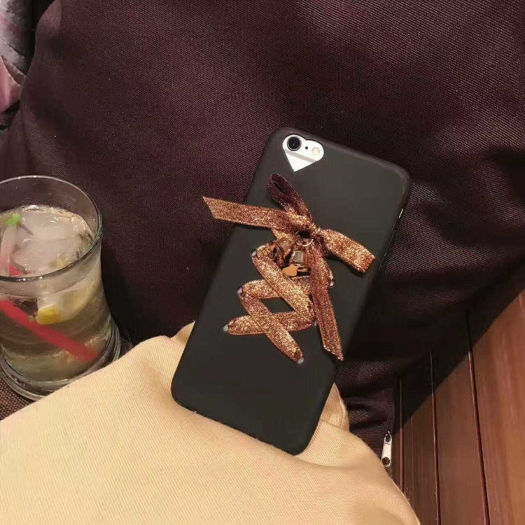 For iPhone 6 Plus & 6s Plus Bell and Bowknot Full Coverage Silicone Protective Back Cover Case