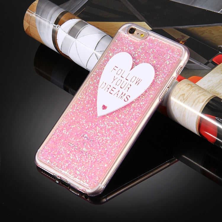 For iPhone 6 Plus & 6s Plus Glitter Powder Heart-shaped Words Pattern Soft TPU Protective Case