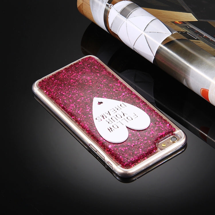 For iPhone 6 Plus & 6s Plus Glitter Powder Heart-shaped Words Pattern Soft TPU Protective Case