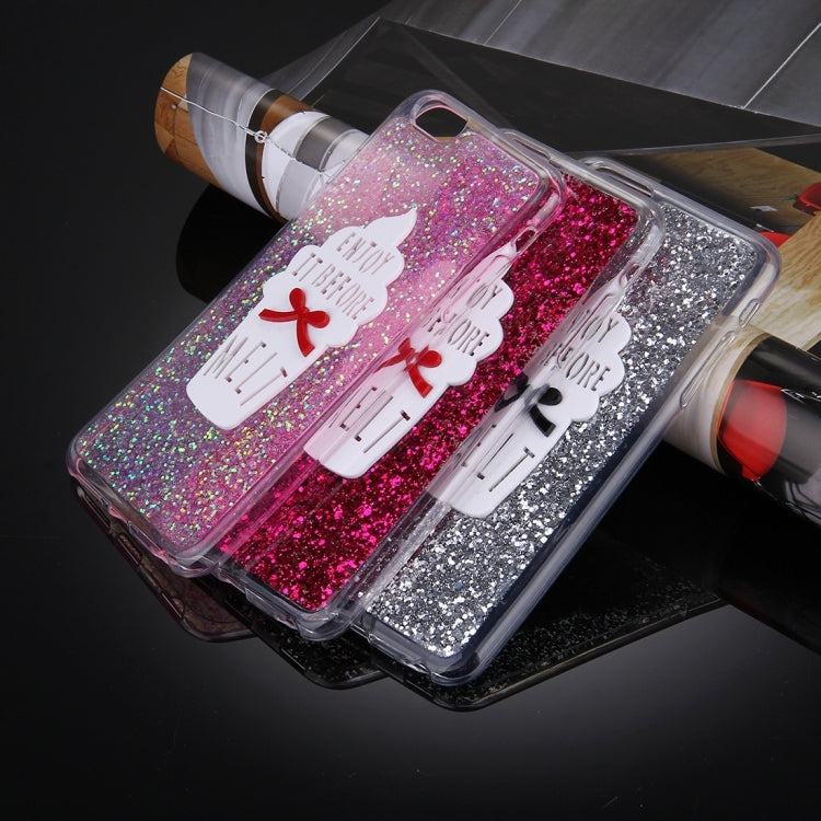 For iPhone 6 Plus & 6s Plus Glitter Powder Ice Cream Words Pattern Soft TPU Protective Case