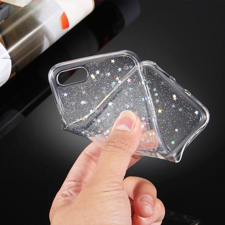 For iPhone 6 Plus & 6s Plus Transparent Stars Glitter Powder Soft TPU Protective Case
