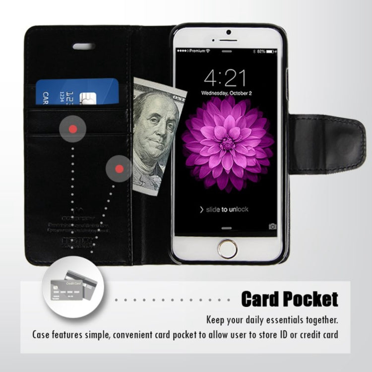 GOOSPERY SONATA DIARY Series for iPhone 6 Plus & 6s Plus Horizontal Flip Leather Case with Holder & Card Slots & Wallet