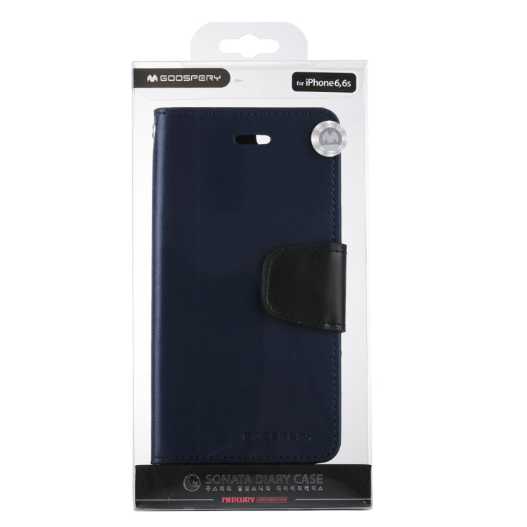 GOOSPERY SONATA DIARY Series for iPhone 6 Plus & 6s Plus Horizontal Flip Leather Case with Holder & Card Slots & Wallet