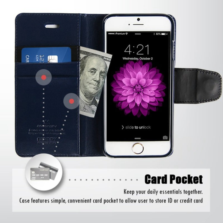 GOOSPERY SONATA DIARY Series for iPhone 6 Plus & 6s Plus Horizontal Flip Leather Case with Holder & Card Slots & Wallet