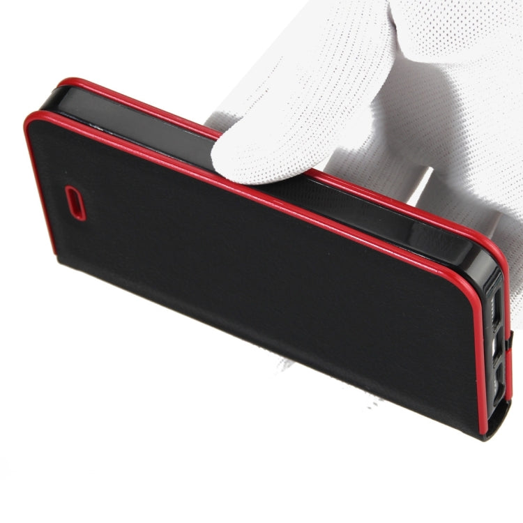 For iPhone 6 Plus & 6s Plus Cowhide Texture PC Bumper Frame Strong Magnetic Adsorption Horizontal Flip Leather Case with Card Slots & Holder
