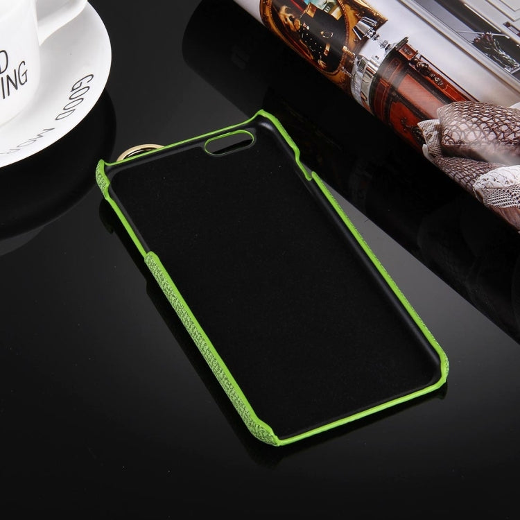 For iPhone 6 Plus & 6s Plus Denim Texture Paste Skin Leather Case with Holder & Ring & Elastic Hand Strap