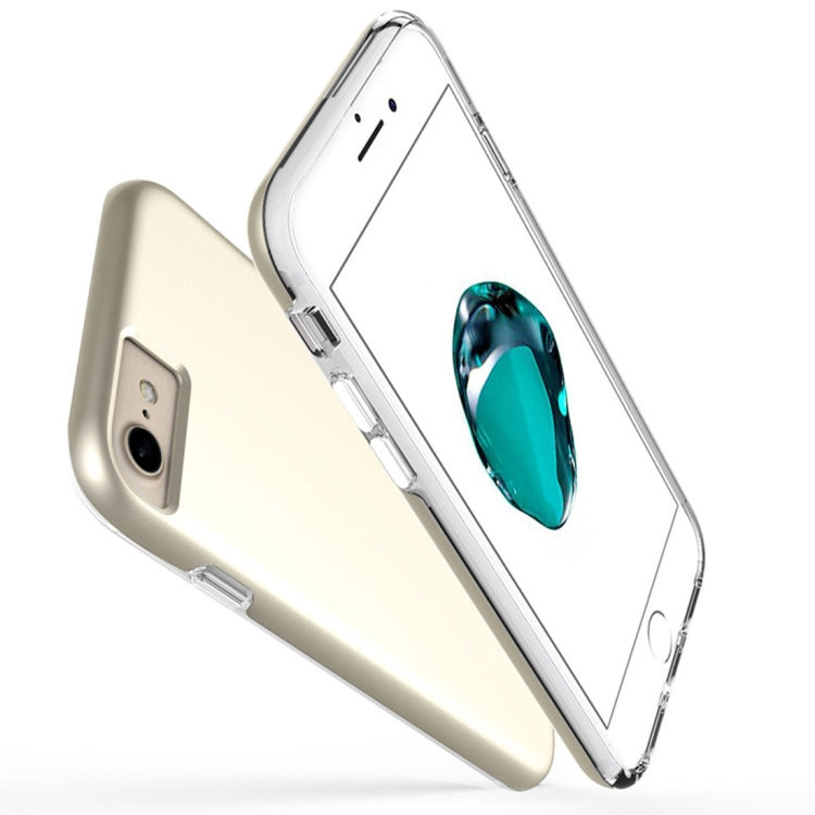 For iPhone 6 Plus & 6s Plus PC + TPU Chrome Plated Press Button Protective Back Cover Case