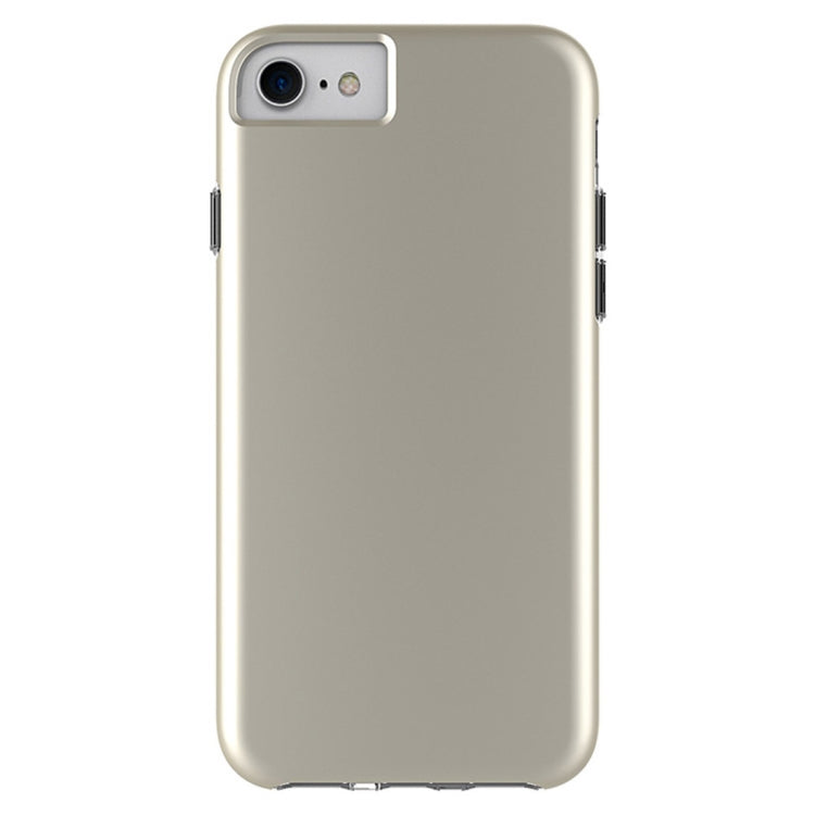 For iPhone 6 Plus & 6s Plus PC + TPU Chrome Plated Press Button Protective Back Cover Case