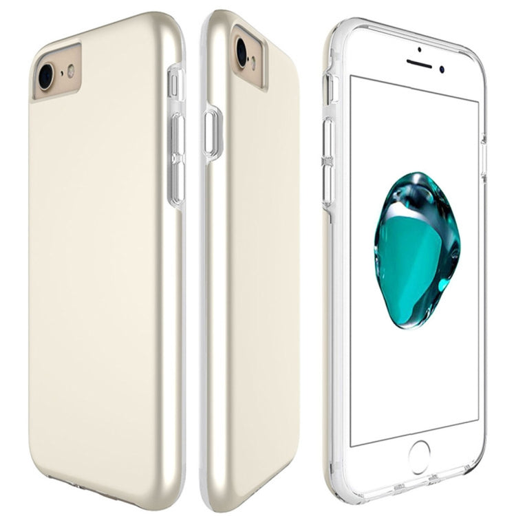 For iPhone 6 Plus & 6s Plus PC + TPU Chrome Plated Press Button Protective Back Cover Case