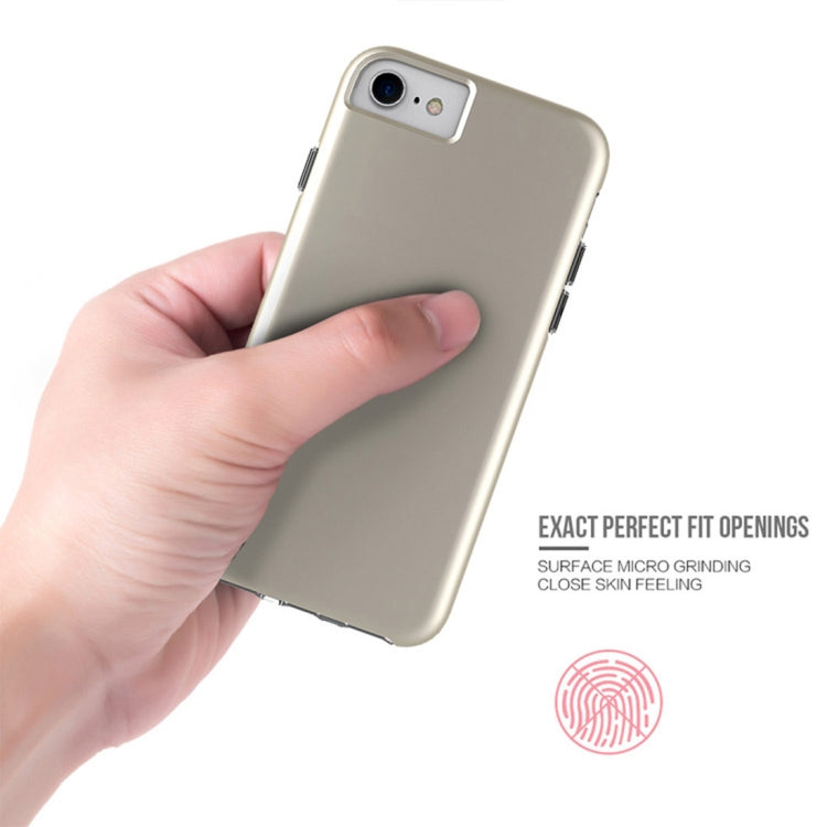 For iPhone 6 Plus & 6s Plus PC + TPU Chrome Plated Press Button Protective Back Cover Case
