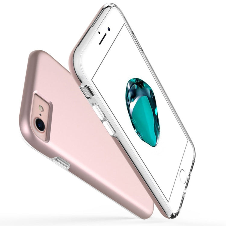 For iPhone 6 Plus & 6s Plus PC + TPU Chrome Plated Press Button Protective Back Cover Case