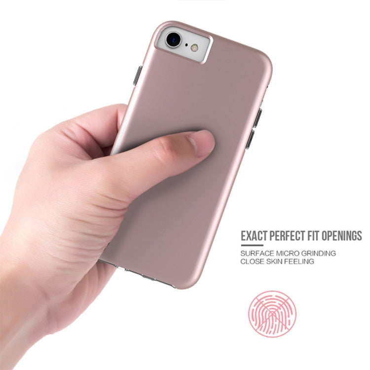 For iPhone 6 Plus & 6s Plus PC + TPU Chrome Plated Press Button Protective Back Cover Case