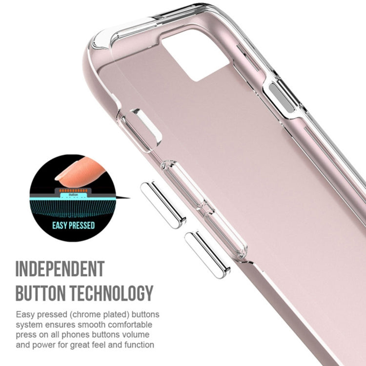 For iPhone 6 Plus & 6s Plus PC + TPU Chrome Plated Press Button Protective Back Cover Case
