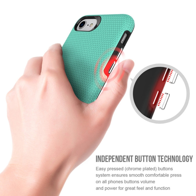 For iPhone 6 Plus & 6s Plus PC + TPU Chrome Plated Press Button Anti-slip Protective Back Cover Case