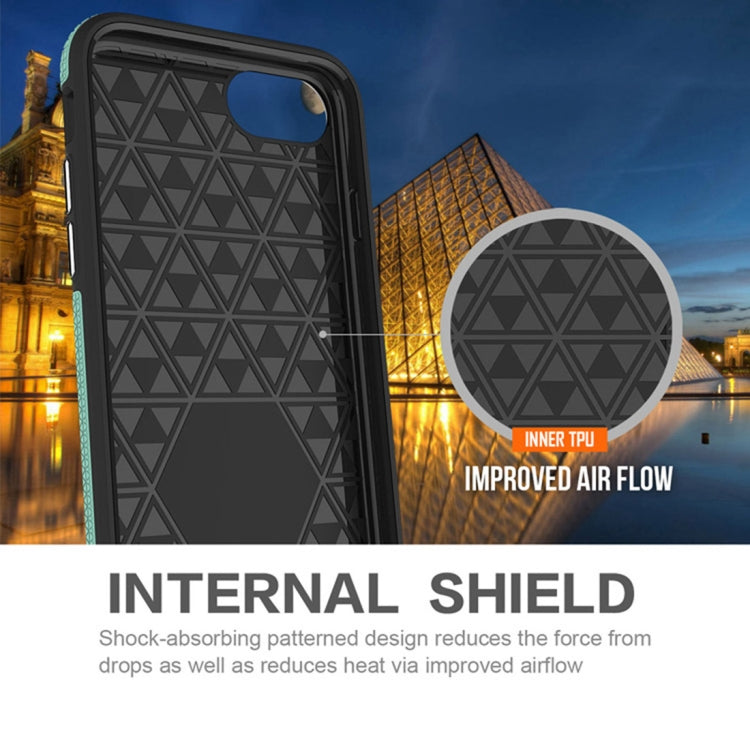 For iPhone 6 Plus & 6s Plus PC + TPU Chrome Plated Press Button Anti-slip Protective Back Cover Case