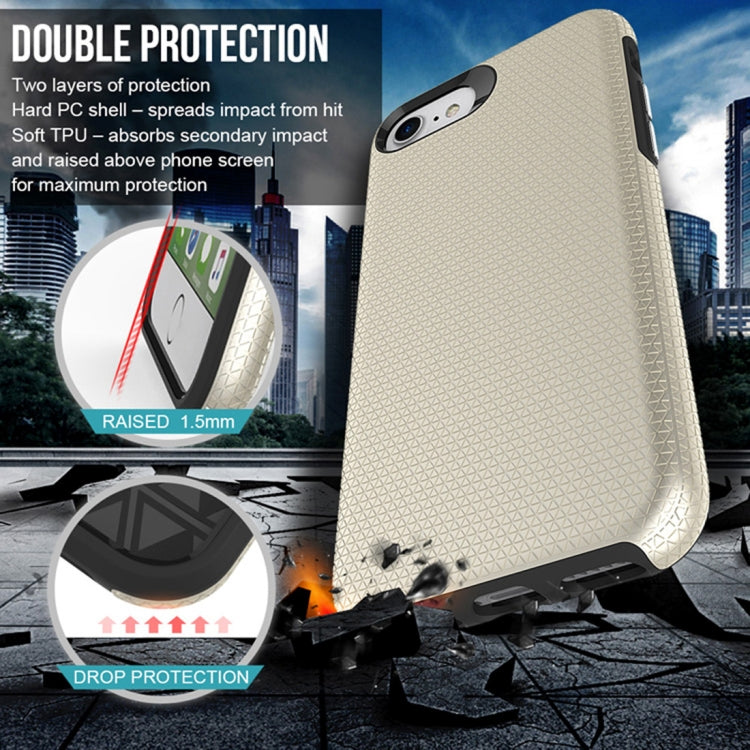 For iPhone 6 Plus & 6s Plus PC + TPU Chrome Plated Press Button Anti-slip Protective Back Cover Case