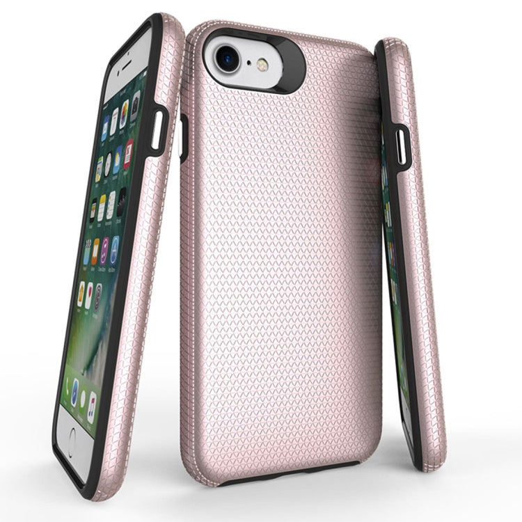 For iPhone 6 Plus & 6s Plus PC + TPU Chrome Plated Press Button Anti-slip Protective Back Cover Case