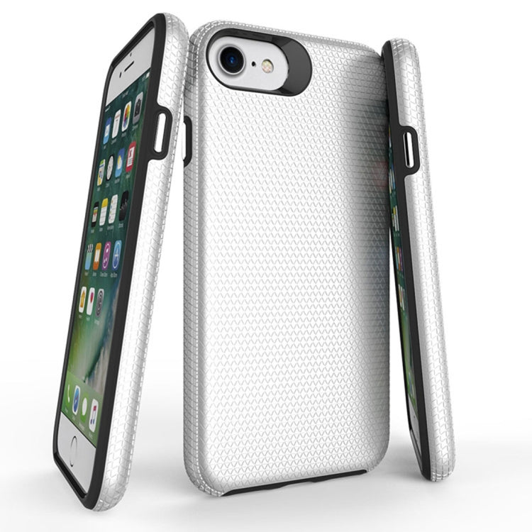 For iPhone 6 Plus & 6s Plus PC + TPU Chrome Plated Press Button Anti-slip Protective Back Cover Case