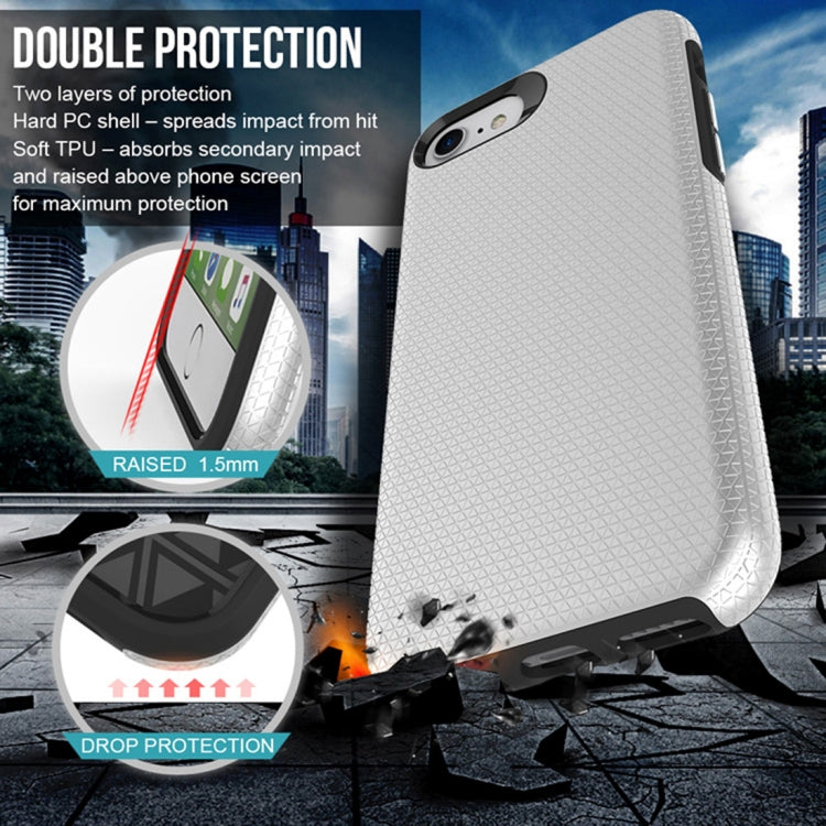For iPhone 6 Plus & 6s Plus PC + TPU Chrome Plated Press Button Anti-slip Protective Back Cover Case